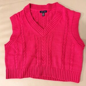 UK2LA V-Neck Pink Sweater Vest